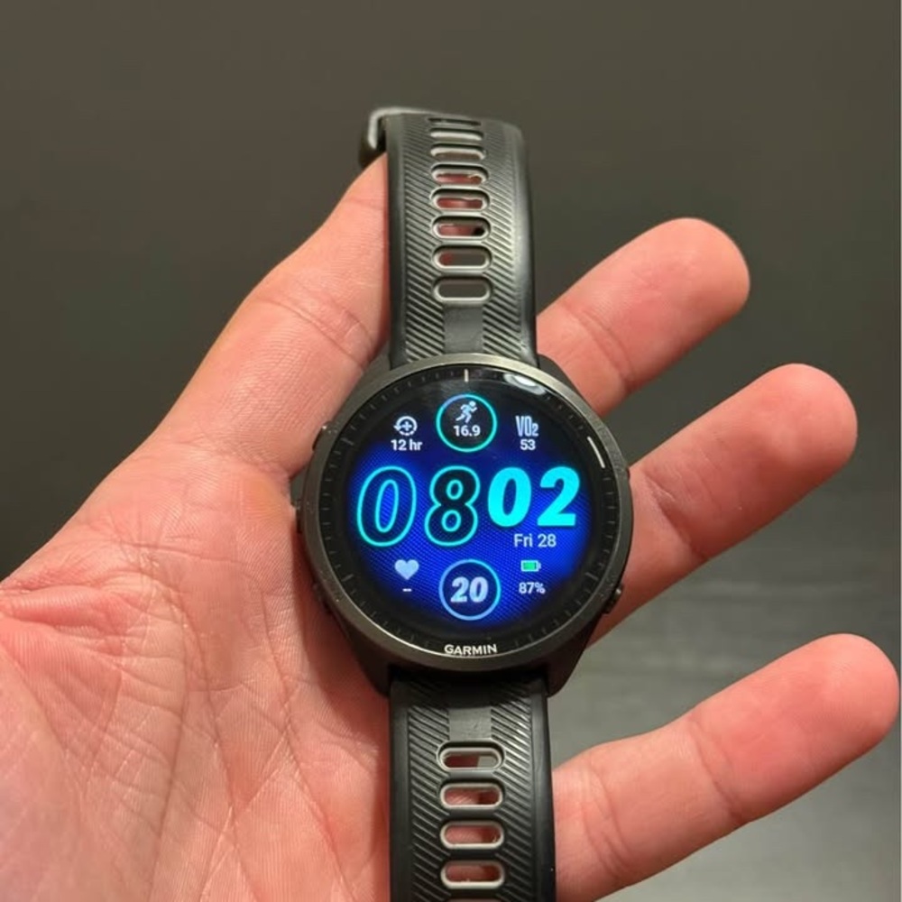 Garmin Black and Blue Smartwatch